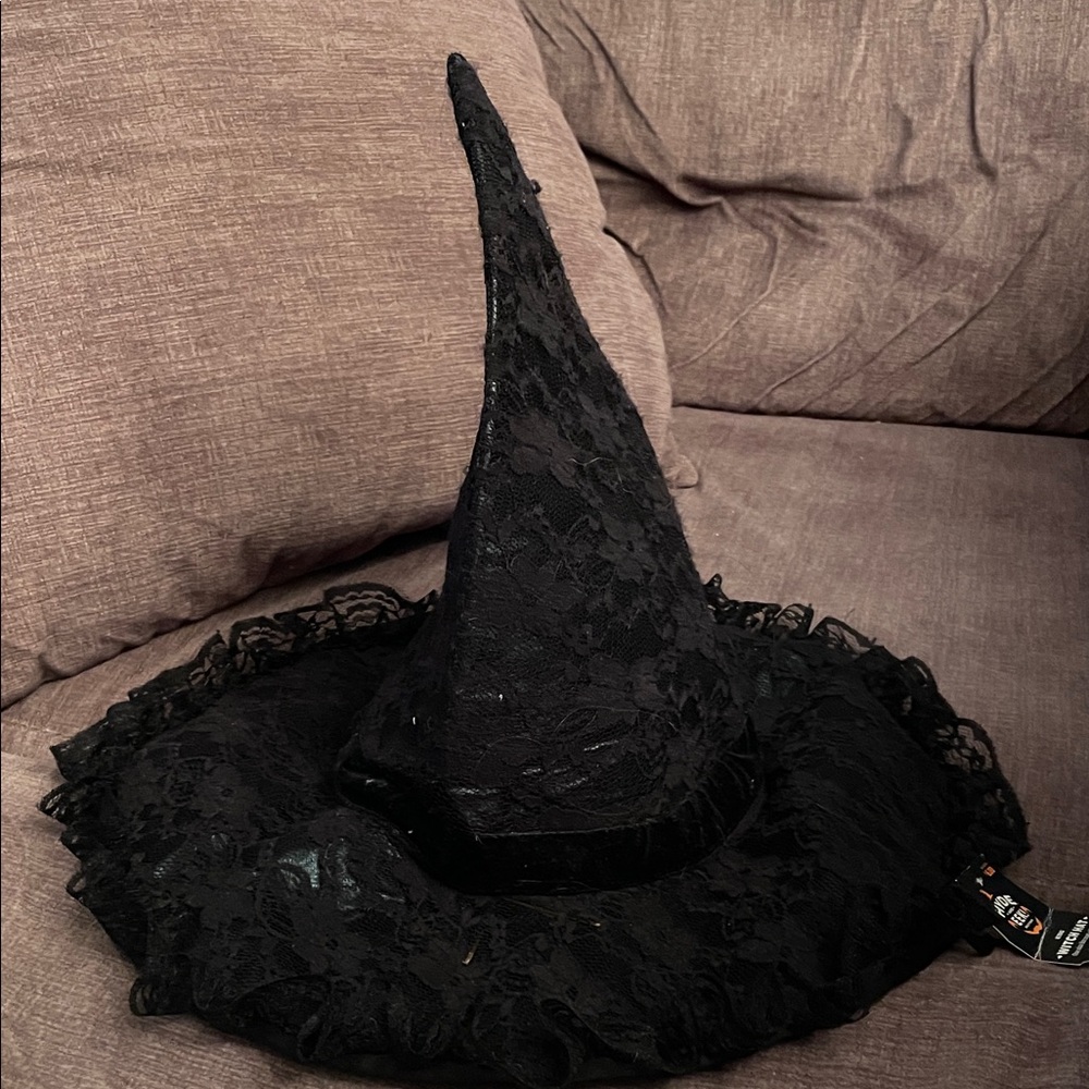 Black Lace Witch Hat